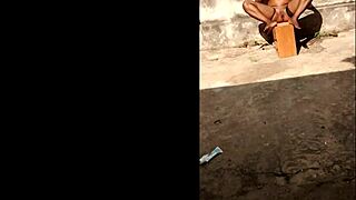 elvie slutty ebony outdoor phone masturbation compilation part 2 teases