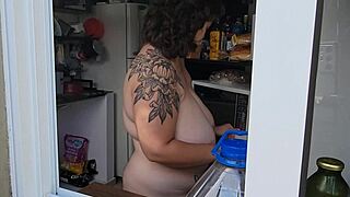 finally busted my chubby big tit neighbor totally naked and hairy