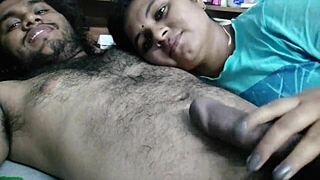 horny desi beauty slurps boyfriend's cock then begs for deep ass licking