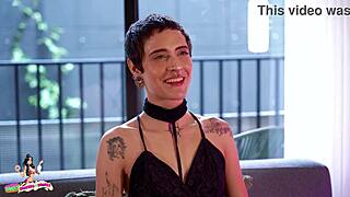 skinny tattooed alina moans through deepthroat and doggy casting