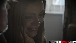 wanna see foster couple threesome pounding young milf hard?