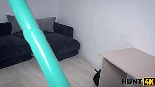 hunt4k: novella night's banging landlord while cuck gf watches 😈 all holes filled