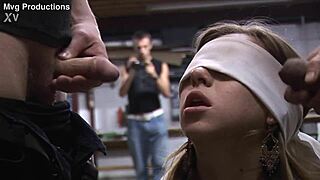 skinny young slut humiliated with anal creampie and cum coverage in garage