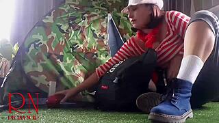 a nudist goddess gets dominated hard in camping pussy fuck full vid