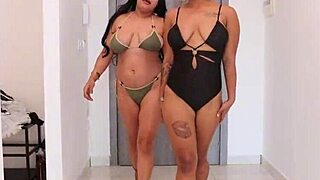Real amateur latina ffm threesome ends in hot cumshots