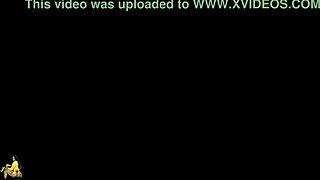 Ebony goddess strokes monster cock to explosive orgasm