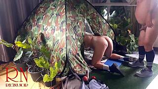 a nudist goddess gets dominated hard in camping pussy fuck full vid