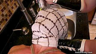 dominant milf pegs bound man roughly with massive strap-on monster