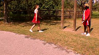 Anastasia Rose petite cheerleader teen takes monster black cock