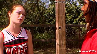 Anastasia Rose petite cheerleader teen takes monster black cock