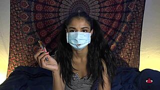 Nurse Drops Mask to Deepthroat Patient's Thick Cock!