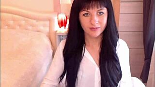 Small Tit Brunette Helga Muah Aka Jessy Strips In Lingerie Stockings Teasing