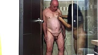 agarabas shakes big ass in shower surprise with monster cock tease