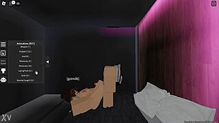 Girlfriend's Steamy Footjob Session in Roblox World