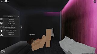 Girlfriend's Steamy Footjob Session in Roblox World