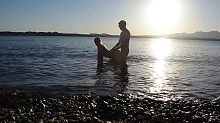 Voyeurs Watch Big Booty Wife Bent Over Beach Pounding