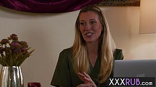 Lesbian masseuse addison licks charlotte and scarlett's asses 😈👅