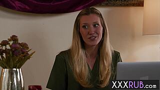 Lesbian masseuse addison licks charlotte and scarlett's asses 😈👅