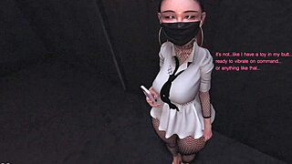 shy asian office girl caught with anal vibrator begs for pov fuck