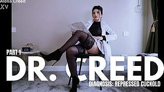 Dr Creed Diagnoses Repressed Cuckold Cage Slave with Big Tits Goddess Domination