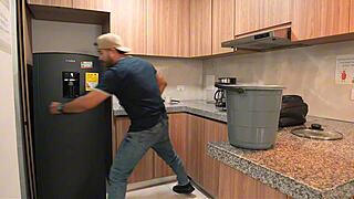 Lucky Plumber Joins Karina Miller and Horny Lesbians for Cock-Hungry Cowgirl Scissoring