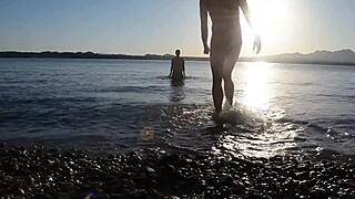 Voyeurs Watch Big Booty Wife Bent Over Beach Pounding