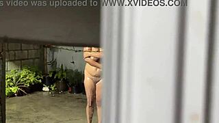 roommate catches me showering in rain then licks my wet pussy 😏🌧️