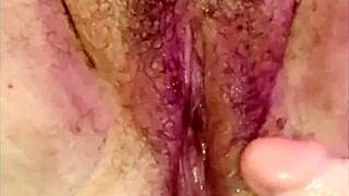 plump hairy vixen teases with big toys in wet frenzy