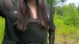 trans bbw pinky pulled over for anal by tranny cop