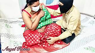 Desi Bride's Sultry Wedding Night Bedroom Tease