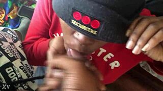 Ebony Elegance Devours Thick Black Cock