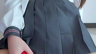 Classmate's cute underwear hides vibration thrill