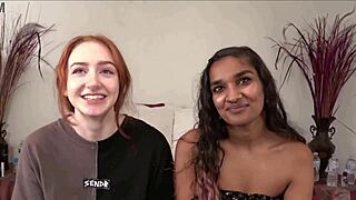 Hot college babes' tight pussies pounded by big cocks