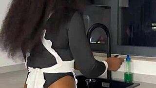 ebony maid caught riding boss cock squirting full homemade video