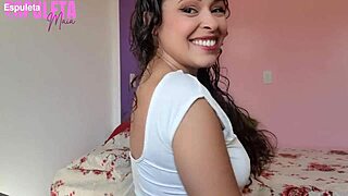 naughty neighbor guides your handjob with dirty talk and flashing tits
