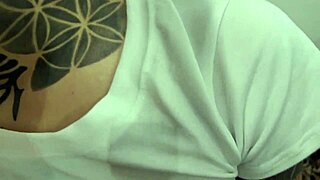 Brunette teen slut bends for juicy homemade doggystyle