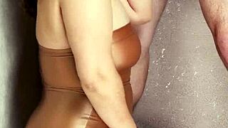 shiny nylons babe sucks leather lollipop deep and sloppy