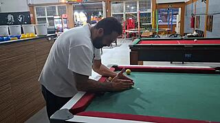 she couldn't play pool but took cock deep in her wet spot
