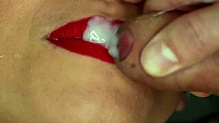 wanna cum all over her pretty smile and watch her swallow?