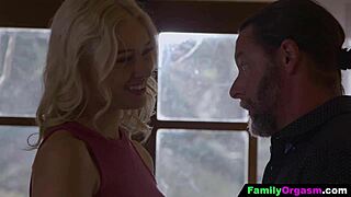 Raunchy Petite Blonde Deepthroats Horny Guy in Bedroom!