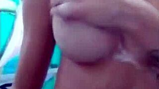 Hey, wanna see her bouncing tits in the shower?
