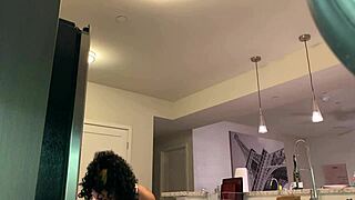 Sexy latina finishes groceries before taking that big black cock part 2