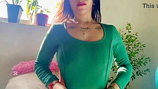 Mysterious big-ass latina slut dances seductively before explosive solo masturbation