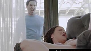 plumber catches hot babe masturbating and dives in