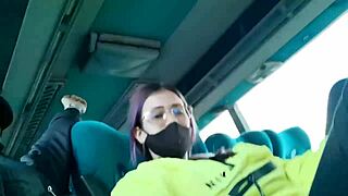 latina sneaks deep blowjob on public bus adventure