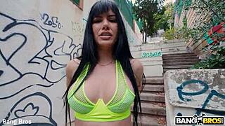 yenifer can't get enough public anal gaping and riding that cock outdoors