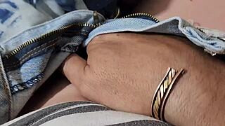 after the game he fingers cheerleader's wet shaved pussy hard