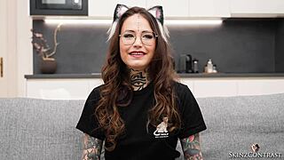 chatty brunette mari galore spills all in tattooed casting interview 💬✨