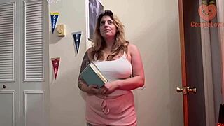 feeling so needy as milf tucks me in with big tits blowjob and cum