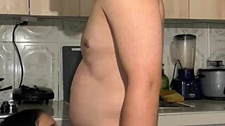 colombian fat ass tempts in homemade kitchen pounding
